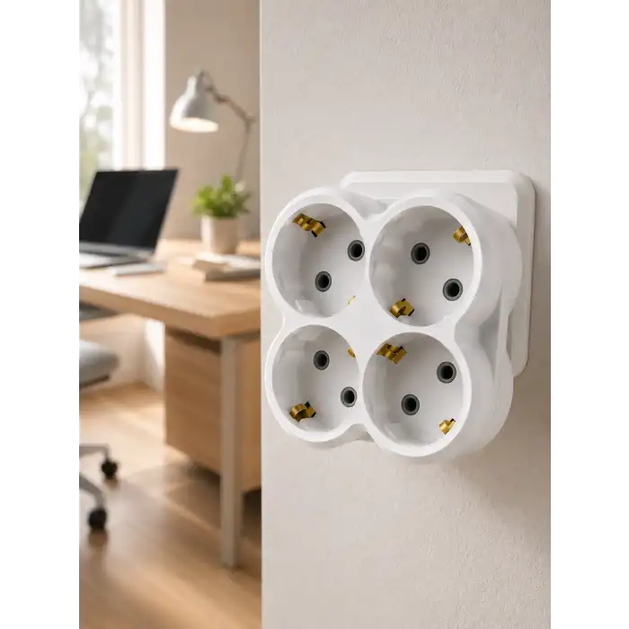 Kompakt 4lü Priz Çoğaltıcı Elektrik Aksesuarı
