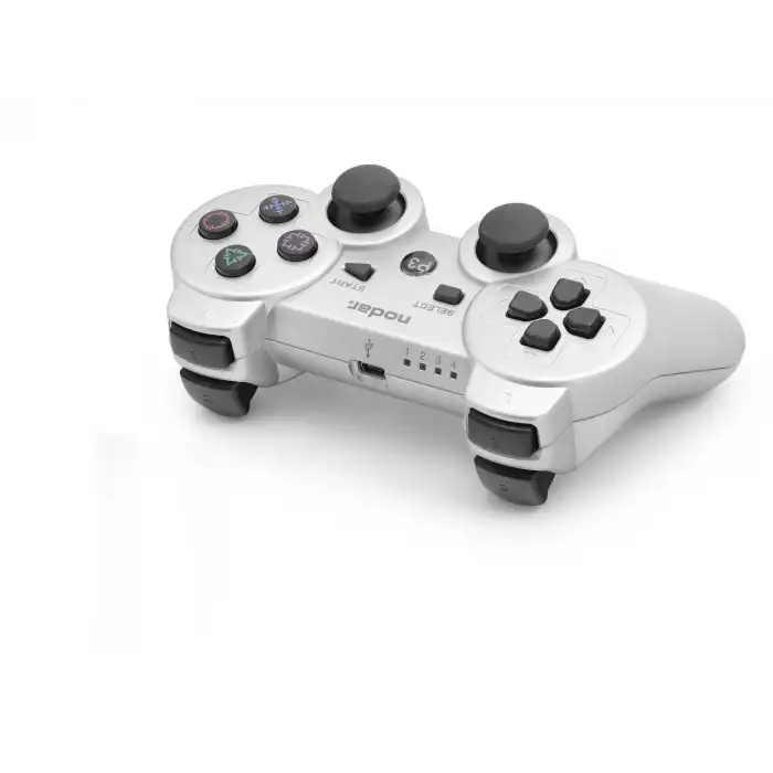 Metalik Gümüş Gamepad PS3 Uyumlu Kablosuz Kontrol Cihazı