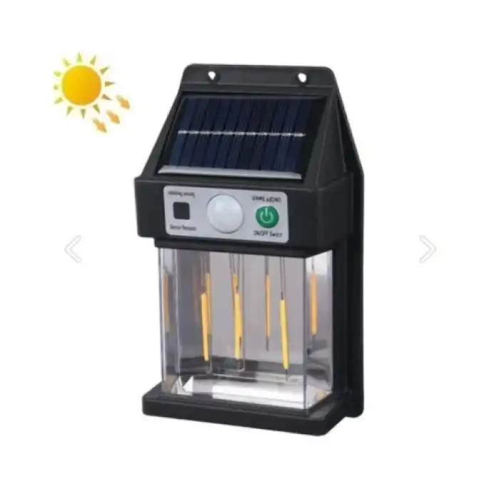 Hareket Sensörlü Güneş Enerjili Duvar Lambası 1 Adet