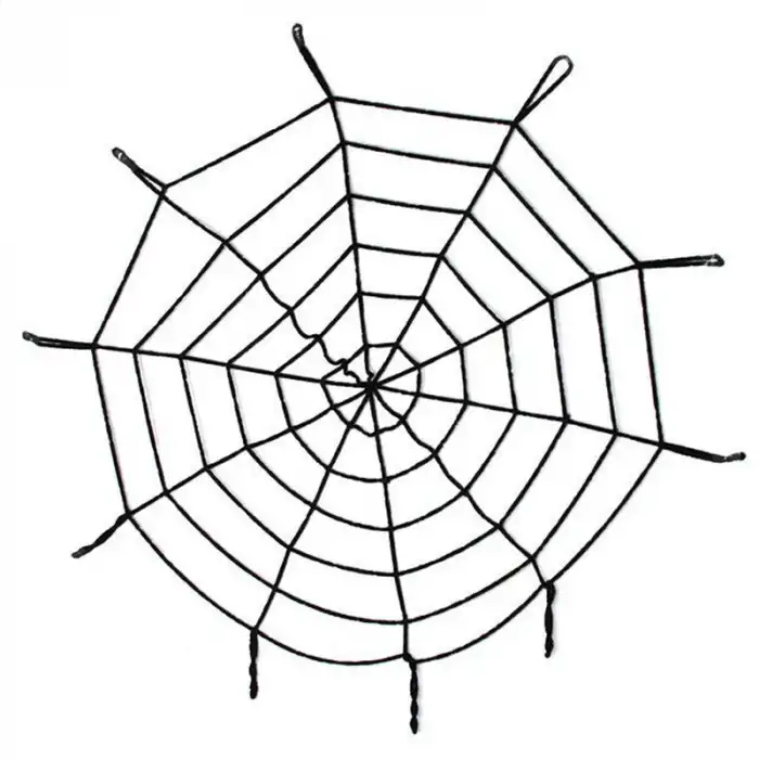 1.5 Metre Ölçülü Halloween Cadılar Bayramı Örümcek Ağ Dekor Siyah