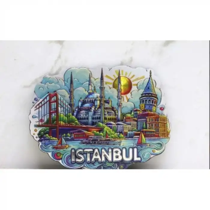 Temalı Silikon Buzdolabı Magneti 8x7 cm (İstanbul Model)