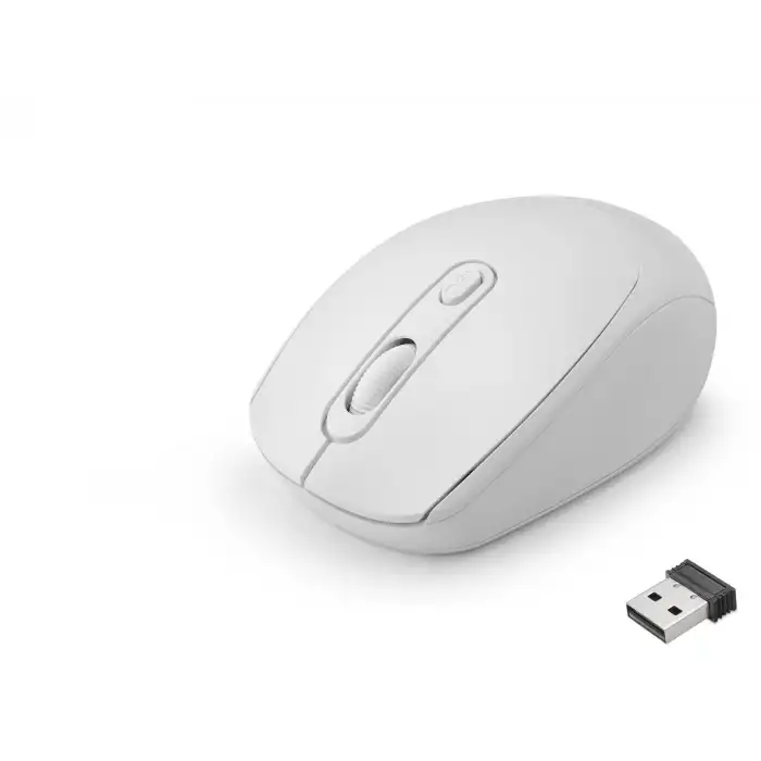 Kompakt Kablosuz Mouse 1600 Dpi Beyaz Laptop ve Masaüstü İçin