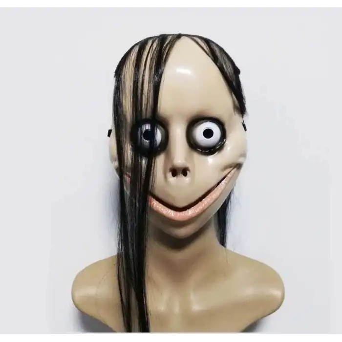 Maske Korkunç Ürpertici Uzun Saçlı Momo si 24x16 cm