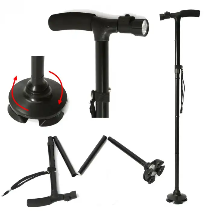 Şık Tasarımlı Led Işıklı Baston 3 Adet Set