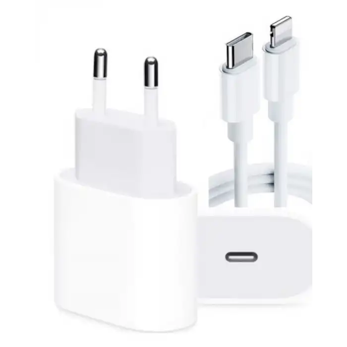 Hızlı Şarj Adaptörü ve Kablo Seti 20W PD Uyumlu