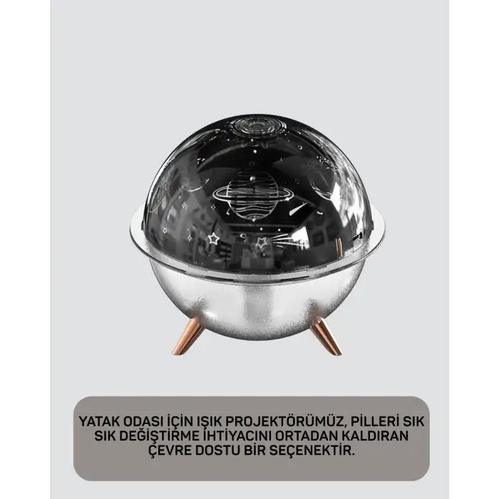 USB Işık Projektörü ve Nemlendirici Galaksi Efektli