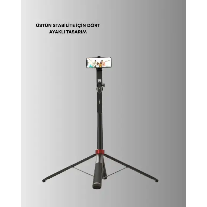 Selfie Çubuğu ve Tripod 2si 1 Arada Uzatılabilir