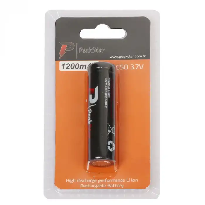 Pil Orjinal 3.7 V 1200 Mah Şarj Edilebilir 18650 Turbo Model Li ion Şarjlı