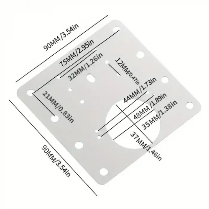 Modüler Onarım Plakası 9x9 cm Paslanmaz Çelik Menteşe