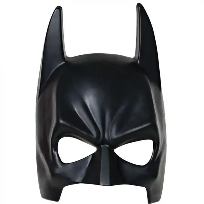 Maske Siyah Renk Çocuk Boy Arkadan Lastikli Batman si Yarasa Adam