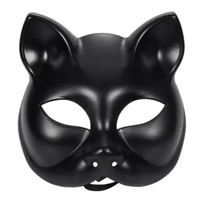 Maske Siyah Renk Lüks Kedi si 12x13 cm