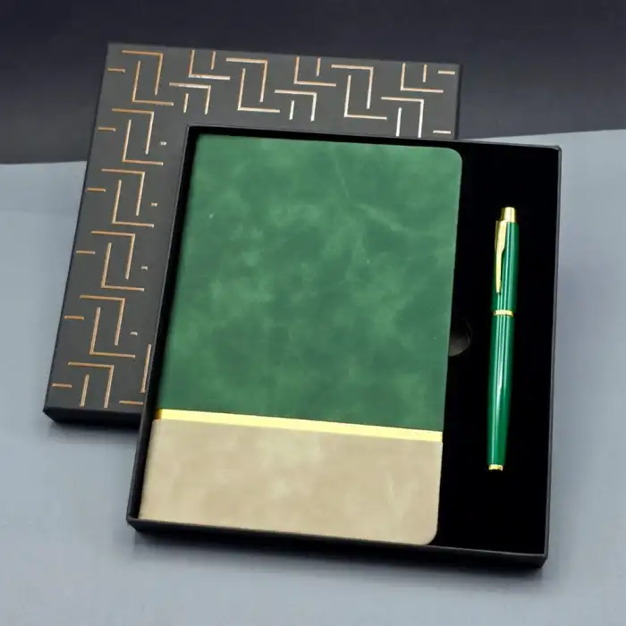 22 X 20 Cm Metal Defter Soft Tarihsiz Deri Kalem