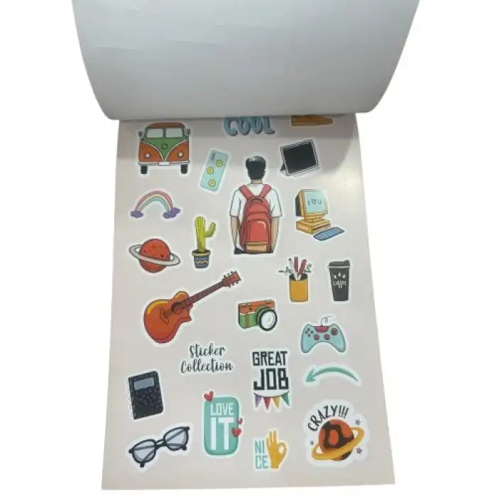 Eğlenceli Sticker Defter 14 cm Çocuklar ve Yetişkinler İçin