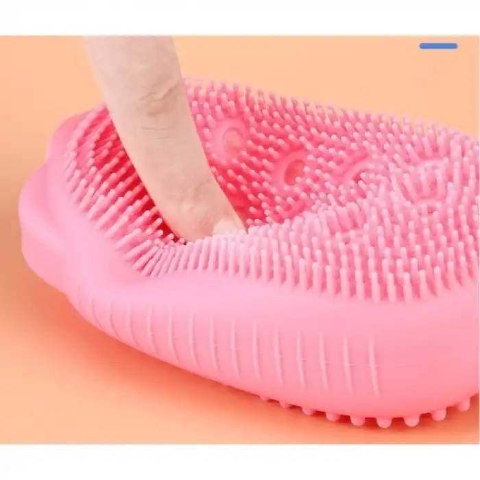 Ergonomik Süngerli Silikon Banyo Kesesi 12 cm x 7 cm