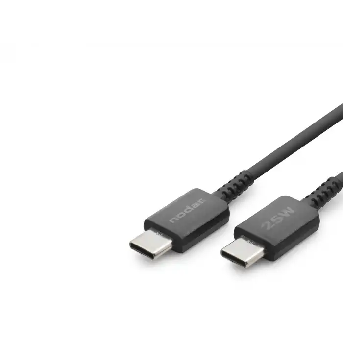 Hızlı Şarj Data Kablosu 25W 1 Metre Type-C Siyah