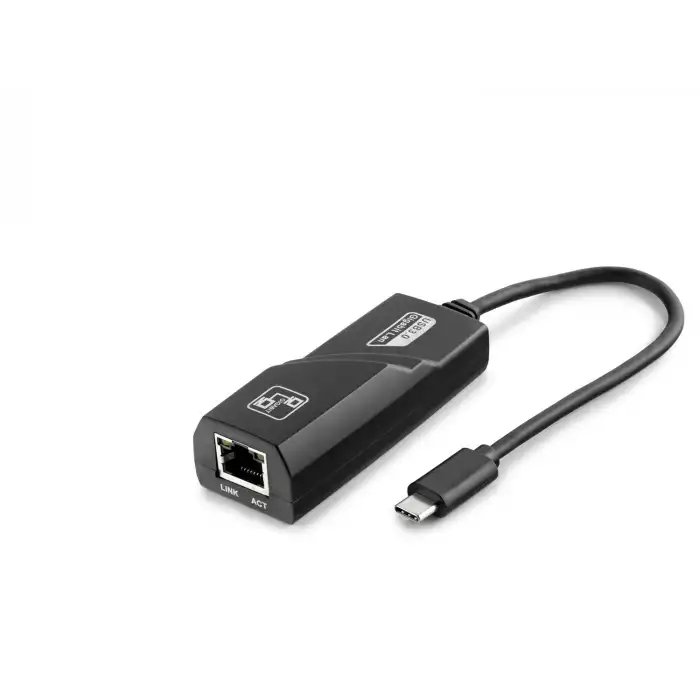 Siyah Type-C Usb Ethernet Adaptör 10 100 Mbps Taşınabilir