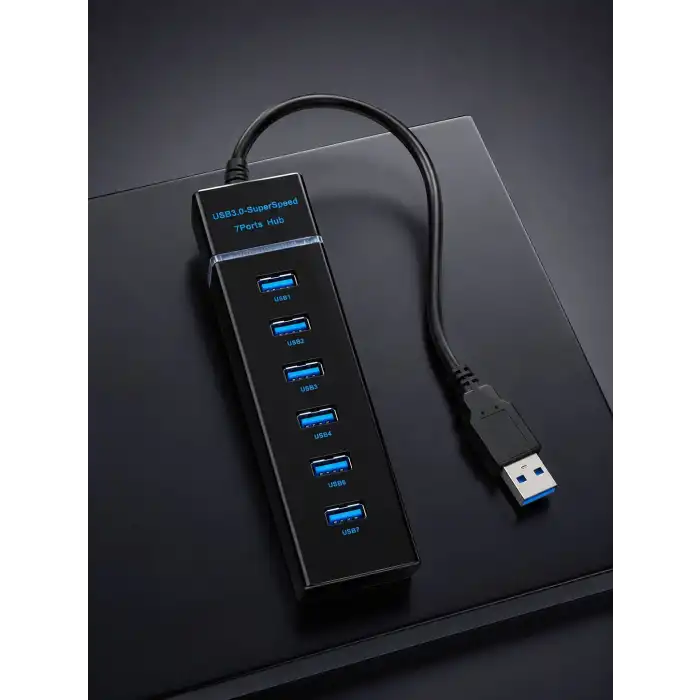 Yüksek Hızlı USB Çoğaltıcı 7 Portlu Kompakt Tasarım
