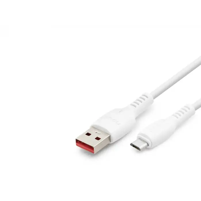 Yüksek Akım Destekli Micro USB Şarj Kablosu 1 Metre - Beyaz