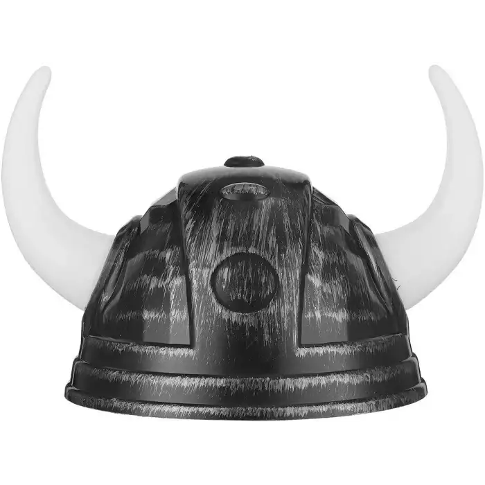 Plastik Viking Başlığı Asteriks Başlığı Gümüş Renk