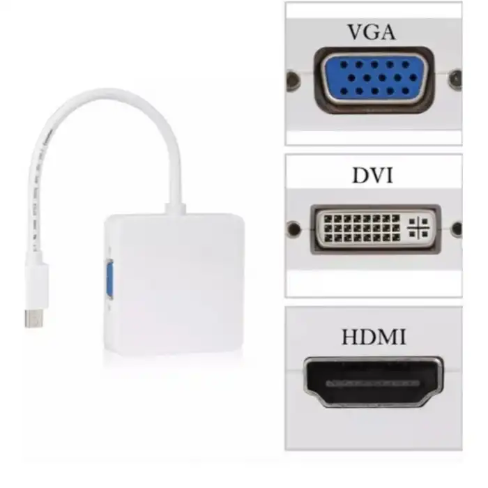Kompakt Mini DP Çevirici HDMI VGA DisplayPort 1 Adet