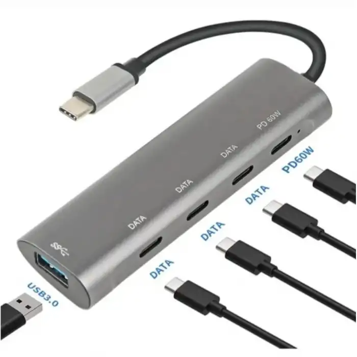 Kompakt 5 İn 1 Type-C Pd Hub ile Hızlı Veri Aktarımı