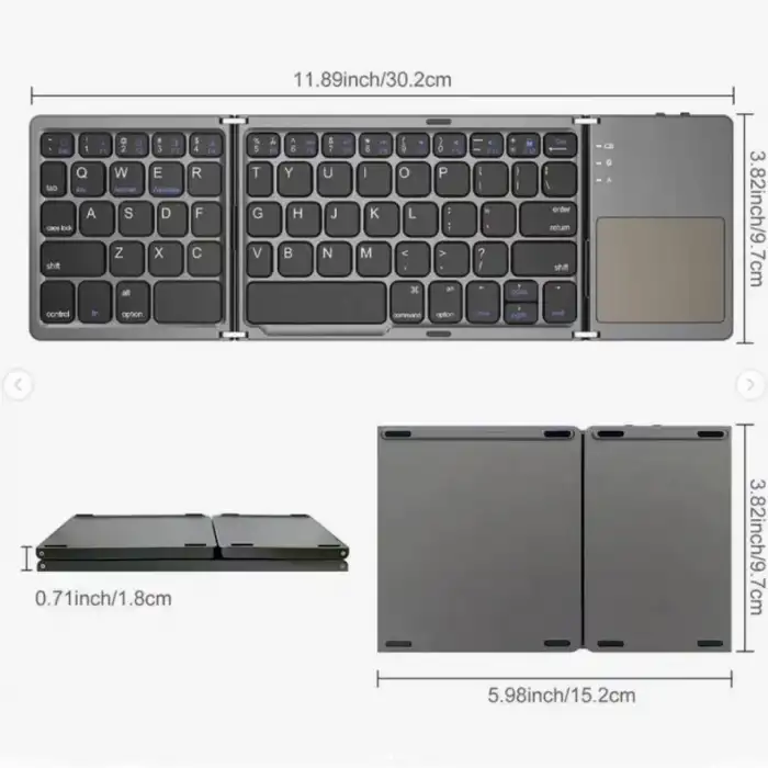 Katlanabilir Bluetooth Klavye Hafif Tasarım Seyahat İçin