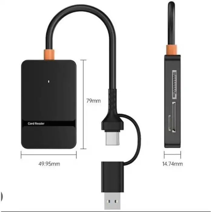 Pratik 8li Kart Okuyucu Type-C ve USB Uyumlu