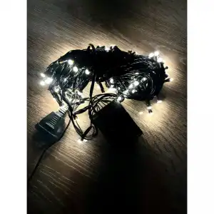 10 M 100 Led Damla Uçlu Gün Işığı Siyah Kablo