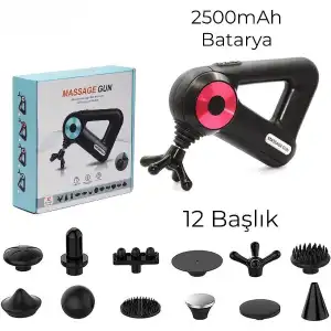 2500mAh Kablosuz Kullanıma Uygun 12 Başlıklı Masaj Aleti
