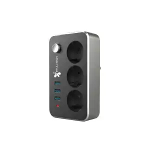 2 Metre 3 adet 3 Priz 3XUSB 2 Mt Kablo Anahtarlı Akım Korumalı Priz TGFTR02