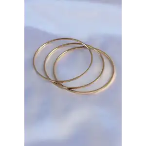Çelik Gold Renk Ajda tasarım Kadın 65 mm Bilezik