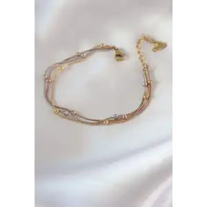 Kadın Bileklik Çelik Mix Renk Minimal Toplu