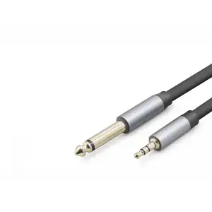 Metal 3.5Mm To 6.35Mm Gitar Kablosu 3 M Siyah