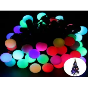 Kullanıma Uygun 5 Metre 28 Mini Top RGB Led Siyah Kablo