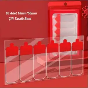 Cam 60 Parça Kolay Açılır Güçlü Çift Taraflı Bant 18mmx50mm