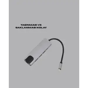 Kompakt USB-C Çoklu Bağlantı Merkezi 5 Gbps Seyahat İçin