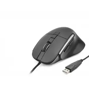 Ergonomik Kablolu Ofis Mouse 3600 Dpi 7 Tuşlu Siyah