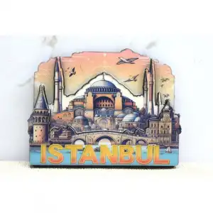 İstanbul Magnet 9.5x7.5 cm (Ahşap Model)