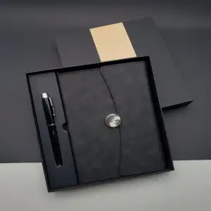 22.5 Cm Metal Mıknatıslı Kalem Seti Ajanda Defter Ve