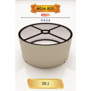 35 CM Ölçülü Bej Lambader Başlığı Mega Boy
