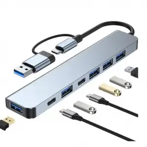 Kompakt 7 Fonksiyonlu Type-C USB Çevirici