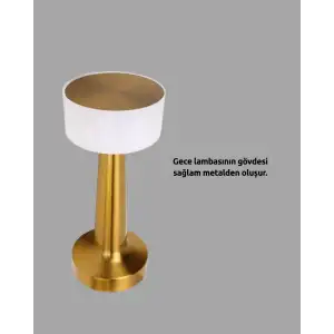 Şık Dokunmatik Masa Lambası USB Şarjlı