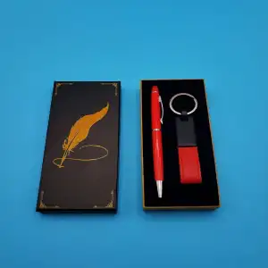 17 Cm Metal Kalem Deri Anahtarlık Ve Touchpen