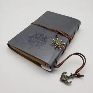 Şık Eskitme Deri Defter 150 Sayfa Günlük