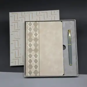 22 X 20 Cm Metal Defter Deri Ve Kalem Set