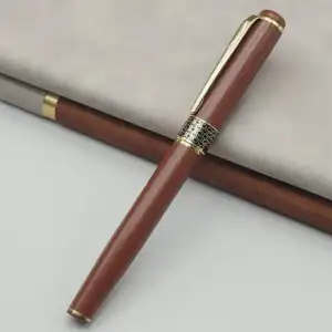 Kalem Gold İşlemeli Kahverengi Metal Roller