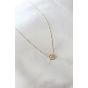 Kadın Kolye Gold Renk Minimal Kalp Figür