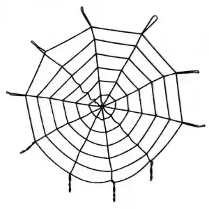 1.5 Metre Ölçülü Halloween Cadılar Bayramı Örümcek Ağ Dekor Siyah