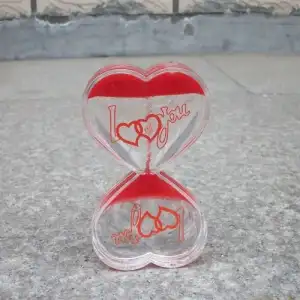 Renkli Jel Akışkan Kum Saati 13 cm Dekoratif Aksesuar