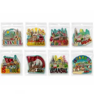 Temalı Silikon Magnet 7,5x7,5 cm (İstanbul Model)
